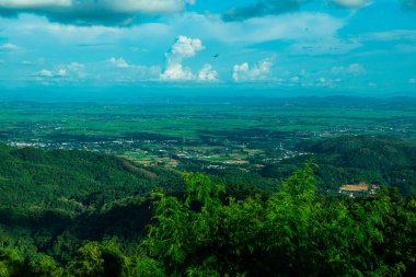 Dağ manzarası Doi Tung bakış açısından, Chiang Rai vilayeti.
