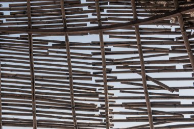 Bambu rendeliyor mavi gökyüzü, Tayland.