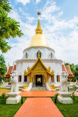 Tayland 'ın Chiangmai eyaletindeki Darabhirom Ormanı Manastırı' ndan Prabudabath Si Roi Pagoda.