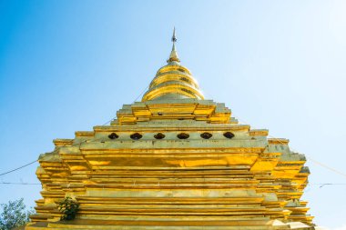 Wat Phra 'daki Altın Pagoda Si Chom Tanga Worawihan, Tayland.