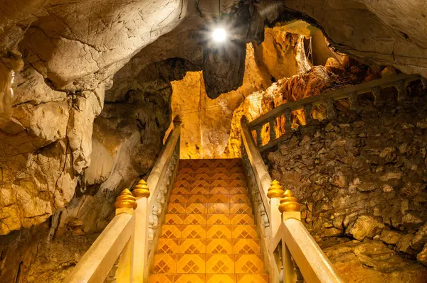 Phra Sabai cave with walkway in Lampang province, Thailand.