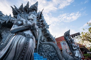 CHIANG MAI, THAILAND - 22 Mart 2022 Sri Suphan Tapınağındaki Gümüş Kilise, Chiang Mai Eyaleti.