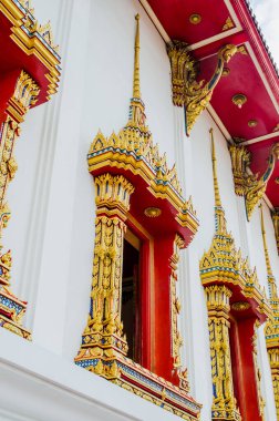 Tayland tarzı pencere çerçevesi tapınak, Tayland