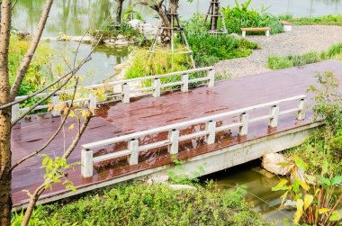 Tahta yürüyüş parkın içinde, Tayland