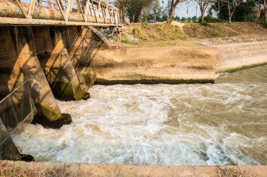 Tayland 'ın Saraburi Eyaleti' ndeki su kapısı.