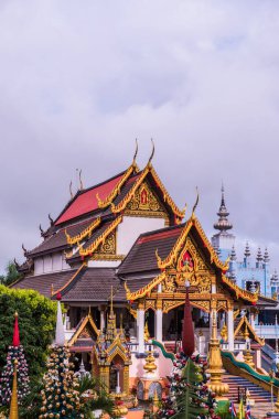 Tayland 'daki Huai Sai Khao Tapınağı' ndaki güzel kilise..