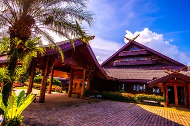 CHIANG RAI, THAILAND - 28 Ağustos 2016: Doi Tung Royal Villa, Chiang Rai, Tayland.