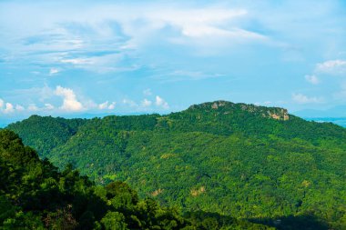 Dağ manzarası Doi Tung bakış açısından, Chiang Rai vilayeti.