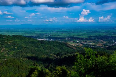 Dağ manzarası Doi Tung bakış açısından, Chiang Rai vilayeti.