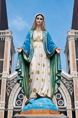 Meryem Ana heykeli Chanthaburi Eyaleti, Tayland.