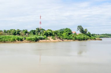 Chao Phraya nehri manzarası, Tayland.