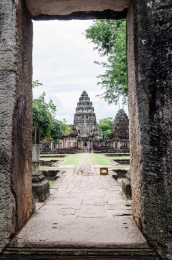 Phimai Historical Park Peyzajı, Tayland.