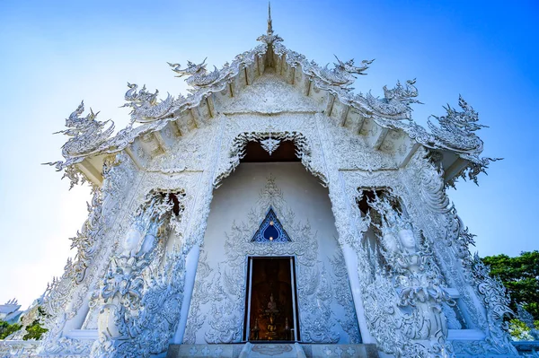 Beautiful White Church in Rong Khun Temple, Chiang Rai Province.