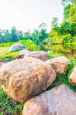 Rocks and lake at national park, Thailand