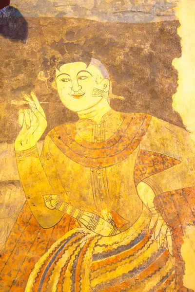 Wat Phumin, Tayland 'da antik duvar resmi.