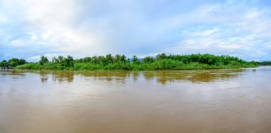 Panorama View of Mekong River in Chiang Saen District, Chiang Rai Province.