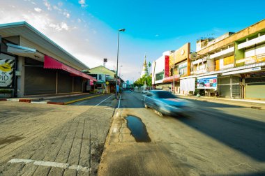 CHIANG MAI, THAILAND - April 27, 2020 : Chiang Mai town at Chang Khlan Road, Thailand.