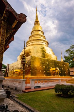 Wat Phra Sing Waramahavihan is the temple that is very important in Chiang Mai province, Thailand.