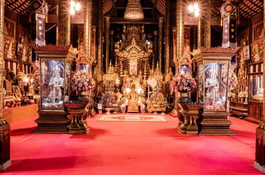 CHIANG MAI, THAILAND - 29 Mart 2020 Wat Pa Dara Phirom kraliyet tapınağı, Chiang Mai.