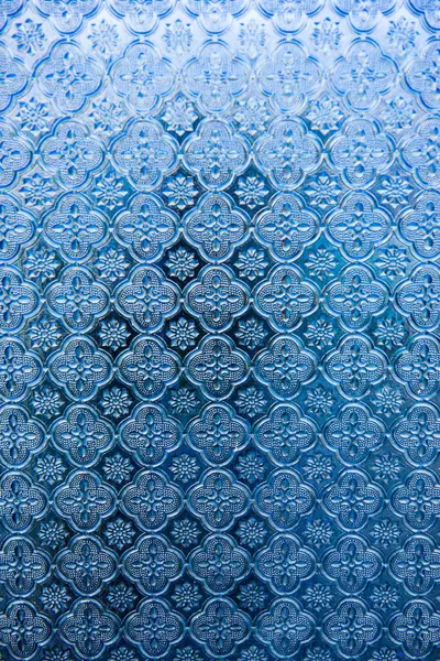 Texture Blue Glass Panel Thailand — Stock Photo, Image