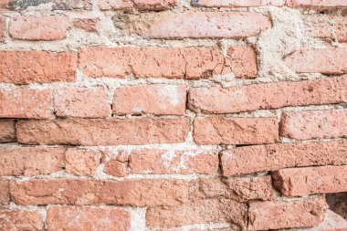 Tayland 'daki kırmızı tuğla duvarın arka planı
