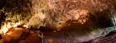 Panorama view of Thamluang cave in Thamluang Khunnam Nangnon National Park, Chiang Rai province.