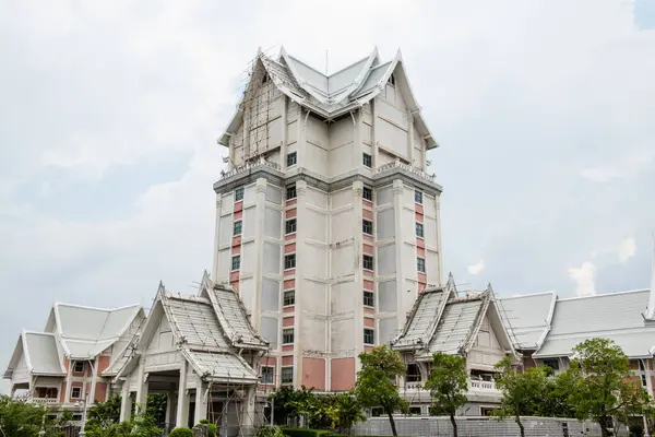 Thai style building under renovation, Thailand