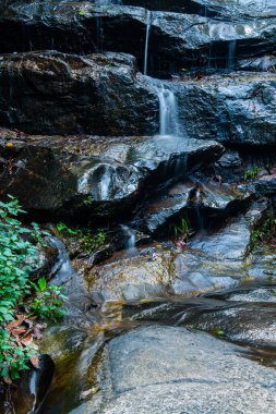 Thailand 'daki Doi Suthep Pui Ulusal Parkı' ndaki Şelaleden.