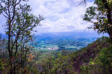 Tayland 'ın Lampang eyaletindeki Pan şehrinin en iyi manzarası