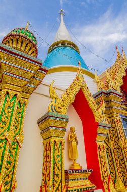 Tayland 'daki Khaodin tapınağındaki güzel pagoda.