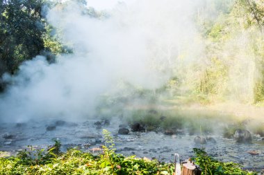 Landscape of Pong Dueat Hot Spring at Chiangmai Province, Thailand