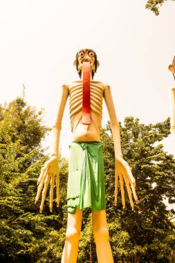 Tayland 'daki Tayland Tapınağı' nda Aç Hayalet Heykeli.