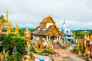 Tayland 'daki Huai Sai Khao Tapınağı' ndaki güzel kilise..