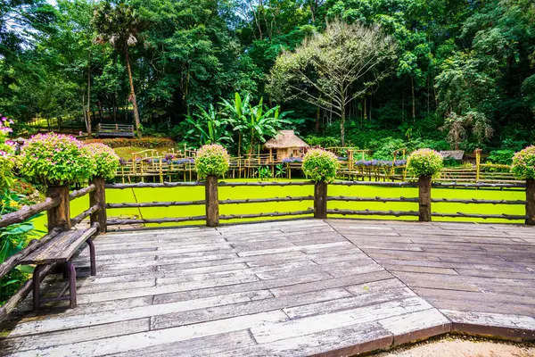 Mae Fah Luang bahçesinin manzarası, Tayland.