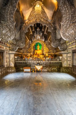 CHIANG MAI, THAILAND - April 15, 2020 : Beautiful Buddha Statue in Wat Sri Suphan (Silver Temple), Mai Province.