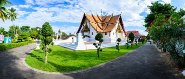 NAN, THAILAND - November 5, 2020 : Panorama View of Wat Phumin in Nan City, Thailand.