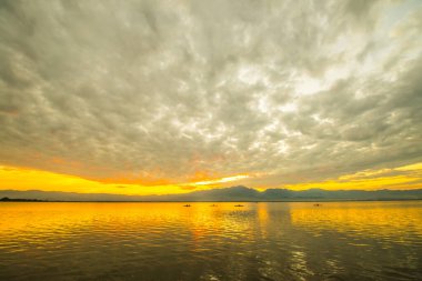 Kwan Phayao, Tayland 'da gün batımı.
