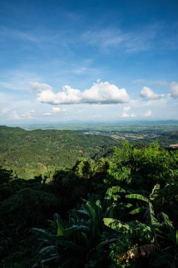 Dağ manzarası Doi Tung bakış açısından, Chiang Rai vilayeti.