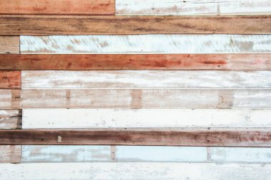 Tayland 'daki eski ahşap duvarın arka planı.