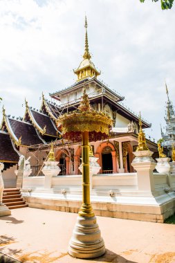 Chiangmai, Tayland 'daki Darabhirom Ormanı Manastırı' ndan Phra Chao Than Jai Mondop.