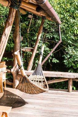 Tayland 'da Bambu hamağı.