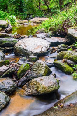 Doğal Park, Tayland 'da Wang Bua Ban şelalesinde su akışı.