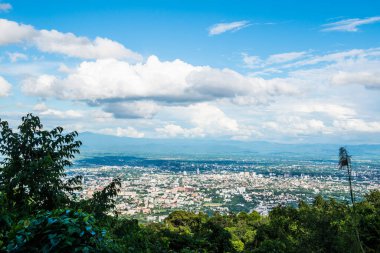 Chiangmai şehri Tayland 'a bakıyor..