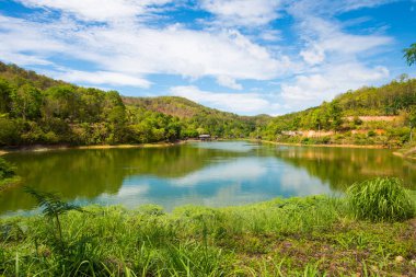 Chiangrai, Tayland 'daki Wangmajshar Gölü Manzarası