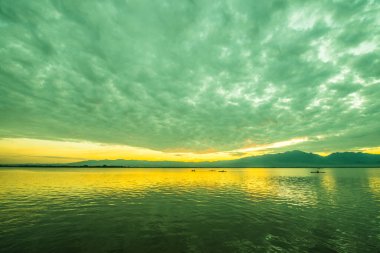 Kwan Phayao, Tayland 'da gün batımı.