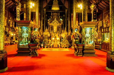 CHIANG MAI, THAILAND - 29 Mart 2020 Wat Pa Dara Phirom kraliyet tapınağı, Chiang Mai.