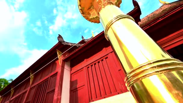 Igreja Estilo Antigo Pagode Lanna Wat Phra Sing — Vídeo de Stock