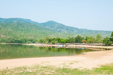 Tayland 'ın Chiangmai ilindeki Huay Tueng Tao Gölü manzarası.