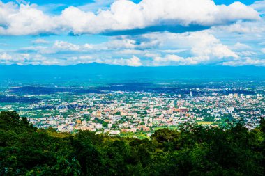 Chiangmai şehri Tayland 'a bakıyor..