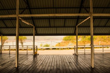 Doğal manzaralı ahşap zemin, Tayland